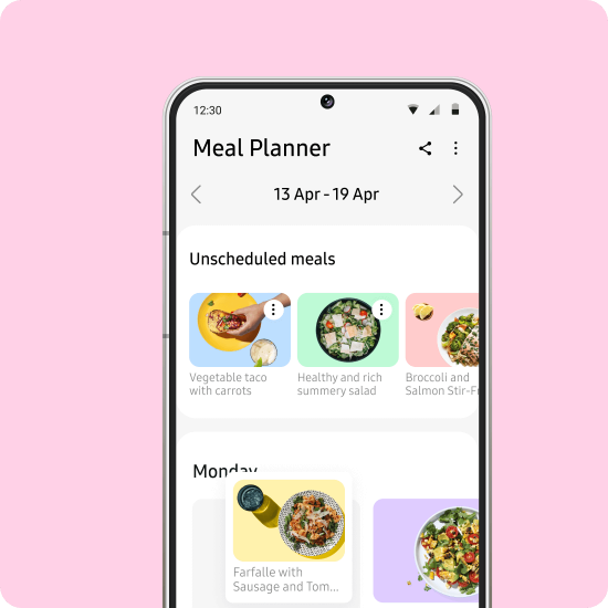 Plan meals on the go
