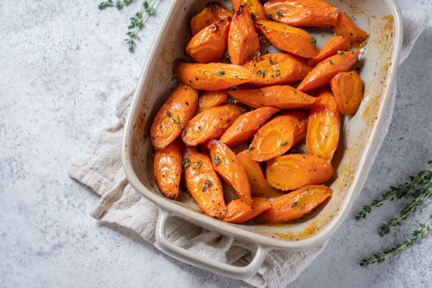 Honey glazed baby carrots (approximately $4) recipe