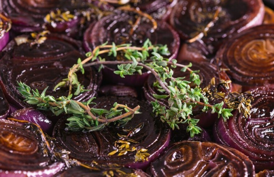 Balsamic roasted onions (approximately $3) recipe