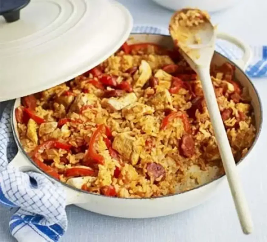 Lunch: Chicken & chorizo jambalaya recipe